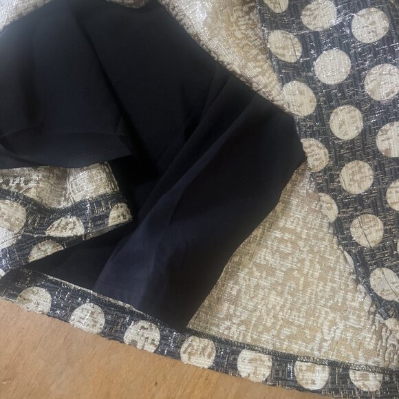 ModCloth Metallic Polka Dot Dress Women's Sz L Lined Pockets Zipper - Picture 13 of 15